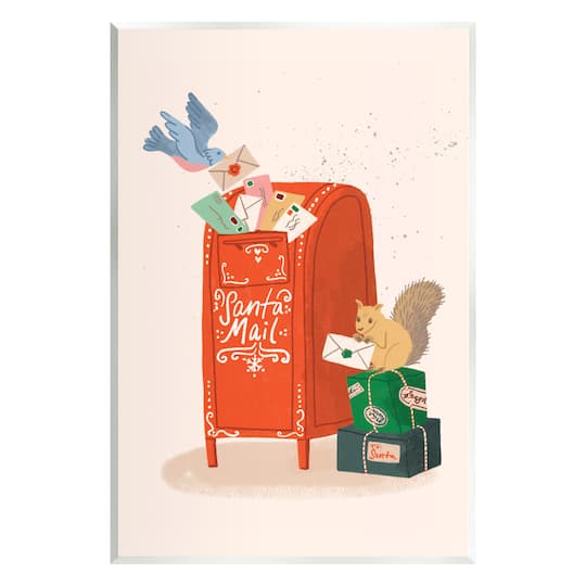 Stupell Industries Santa's Mail Postal Letters Animals Wall Plaque Art